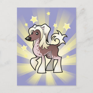 Carte Postale Little Star Chinese Crested (sans cheveux)