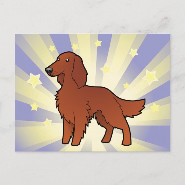 Carte Postale Little Star Irish / Anglais / Gordon / R&W Setter (Devant)