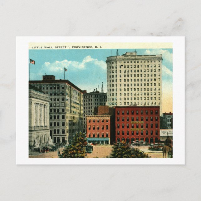 Carte Postale Little Wall Street, Providence, Rhode Island (Devant)