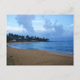 Carte Postale littoral de la plage de kauai-poipu
