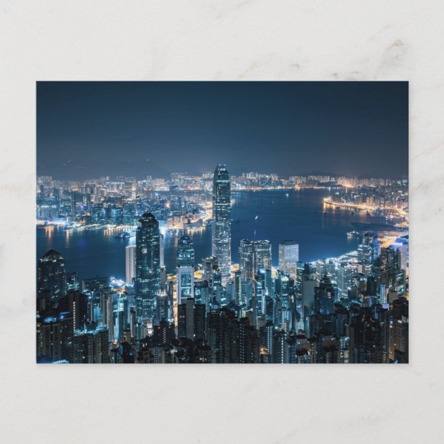 Carte Postale Littoral | Île de Hong Kong, Asie (Devant)
