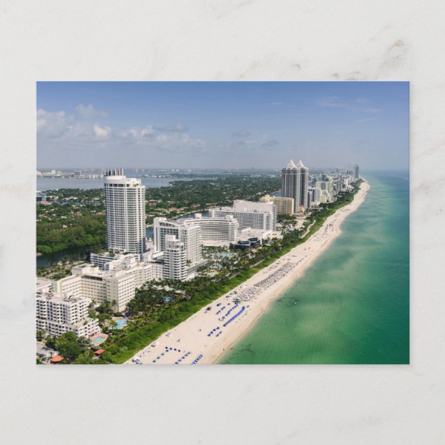 Carte Postale Littoral | Plage urbaine, Miami, Floride (Devant)