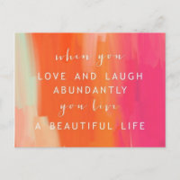 Carte postale Live and Love Life