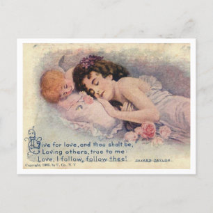 Carte Postale Live for Love Valentine Vintage Inspiré