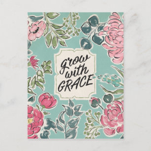 Carte Postale Live in Bloom   Grow with Grace