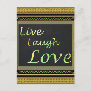 Carte Postale Live Laugh Love