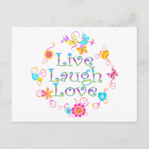 Carte Postale Live Laugh Love