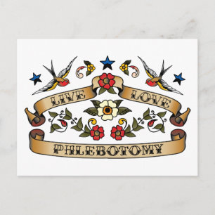 Carte Postale Live Love Phlebotomie