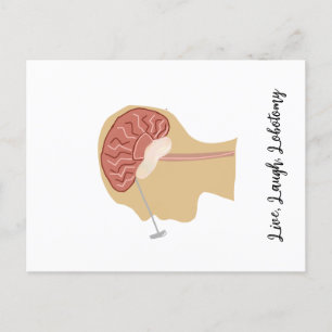 Carte Postale Live, Rire, Lobotomy Postcard