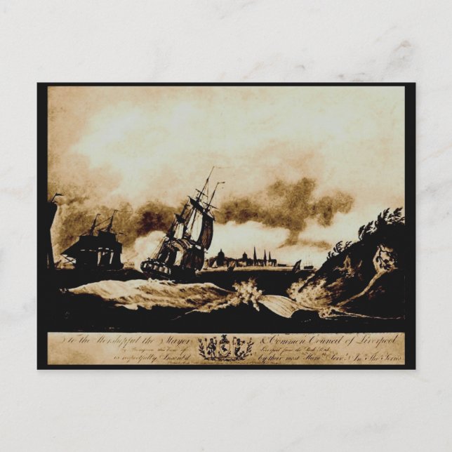 Carte Postale Liverpool de Perch Rock, 1797 (Devant)