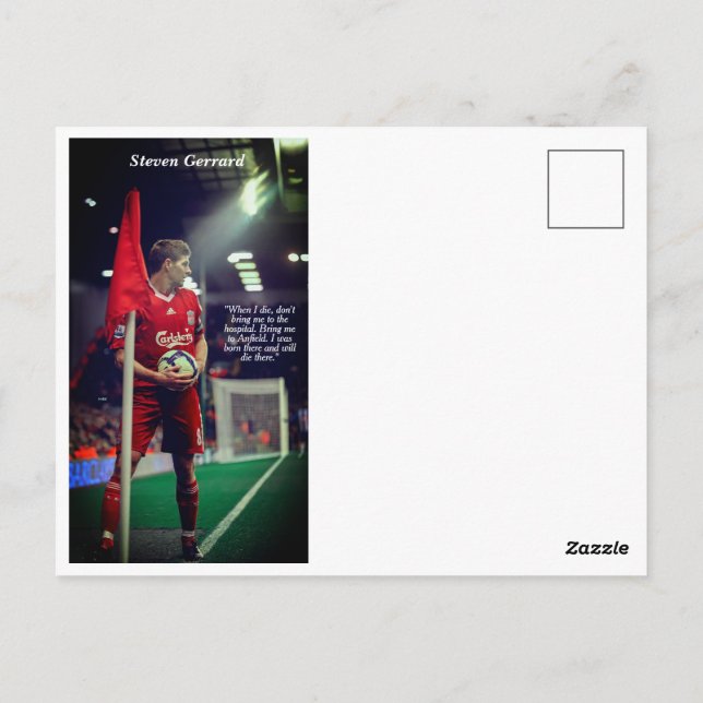 Carte Postale Liverpool FC Legend Series - Steven Gerrard (Dos)