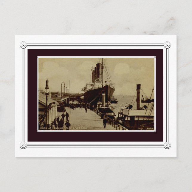 Carte Postale Liverpool scène vintage (Devant)