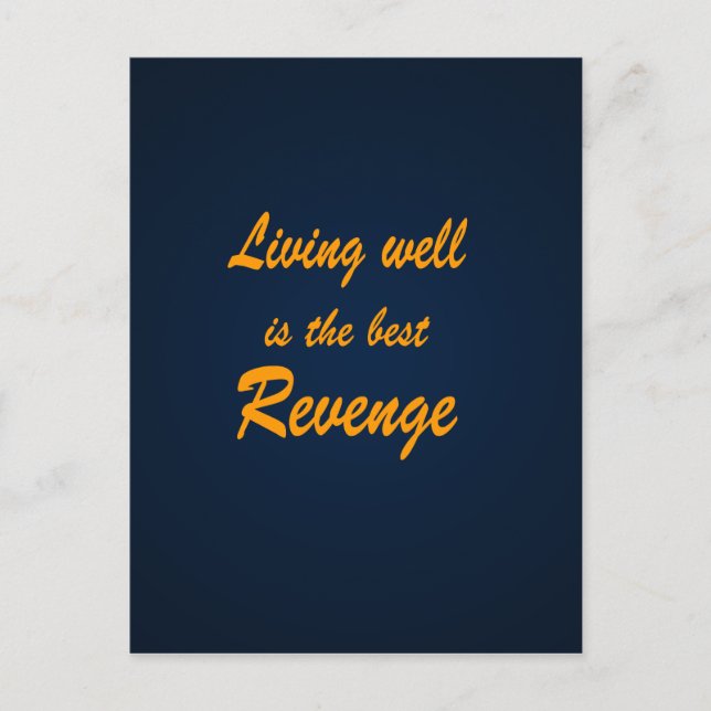 Carte Postale Living Well est la meilleure venge (Devant)