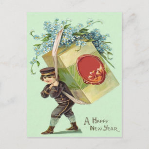 Carte Postale Livraison Forfait Boy Forget-Me-Nots Seal