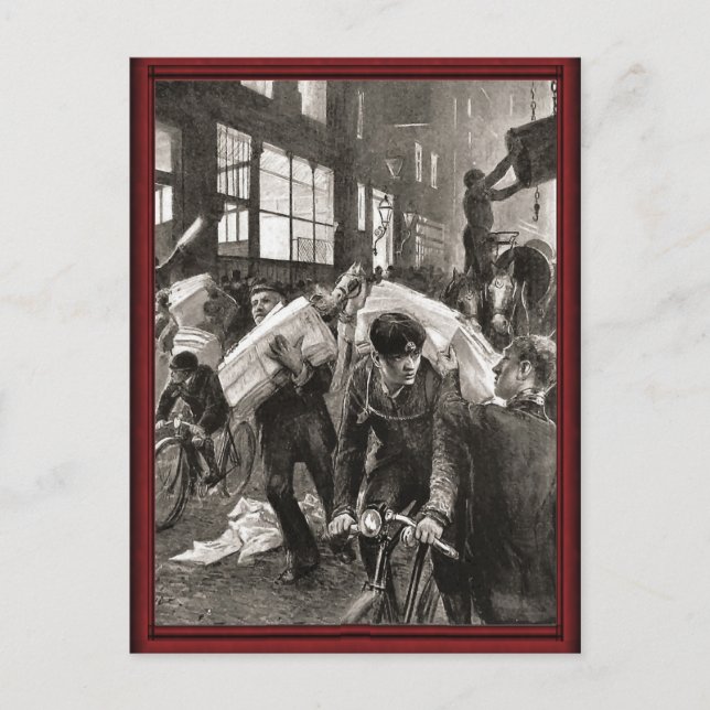 Carte Postale Livraison vintage de vélos (Devant)