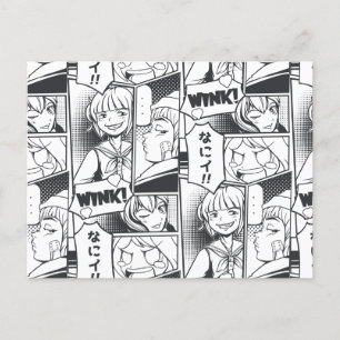Carte Postale Livre de bande dessinée Manga modèle cadeau mignon