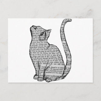 Carte Postale Livre de chat