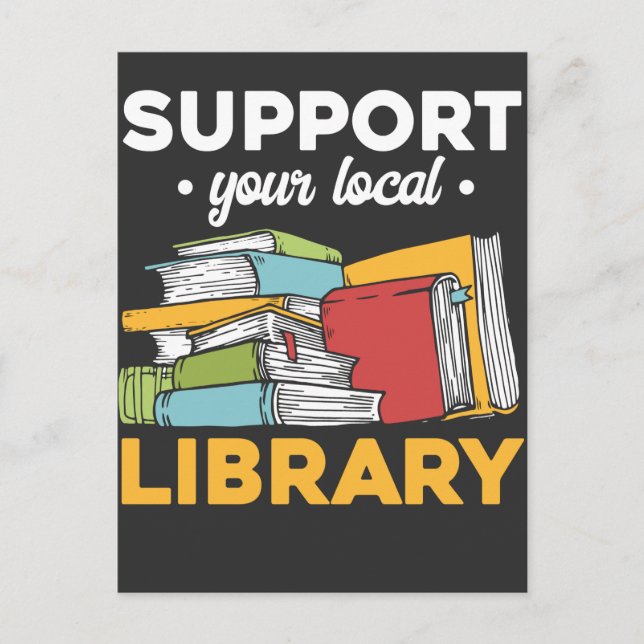 Carte Postale Livre de lecture du support de la bibliothèque loc (Devant)