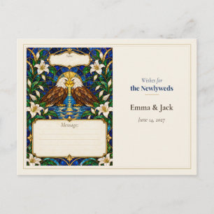 Carte Postale Livre de souhaits de mariage Aigle