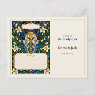 Carte Postale Livre de souhaits de mariage Hippocampe