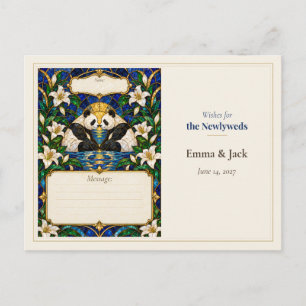 Carte Postale Livre de souhaits de mariage Panda