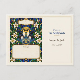 Carte Postale Livre de souhaits de mariage Pingouin Vœux