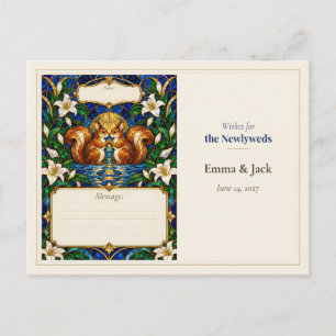 Carte Postale Livre de souhaits de mariage pour écureuils
