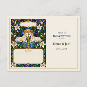 Carte Postale Livre de voeux de mariage de chèvre