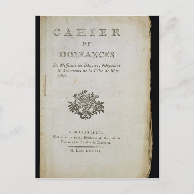 Carte Postale Livre des plaintes (Devant)