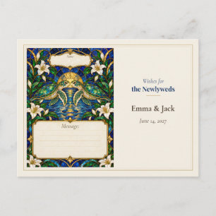 Carte Postale Livre d'or de mariage Tortue de mer Vœux