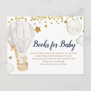 Carte Postale Livres à ballon à chaud pour bébé Invitation