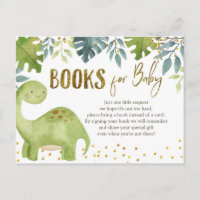 Livres Baby showers Dinosaur pour Baby Card