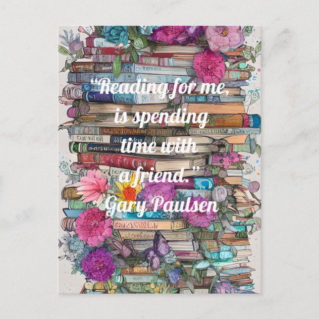 Carte Postale Livres colorés (Devant)