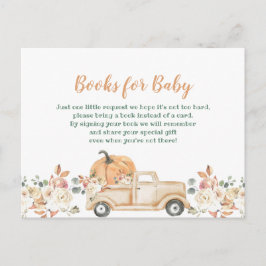 Carte Postale Livres de camion floral rustique pêche citrouille