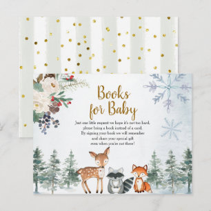 Carte Postale Livres de forêt d'animaux d'hiver pour bébé
