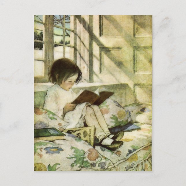 Carte Postale Livres en hiver par Jessie Willcox Smith (Devant)