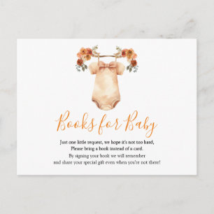 Carte Postale Livres pour bébé à la baby shower thème amour flor