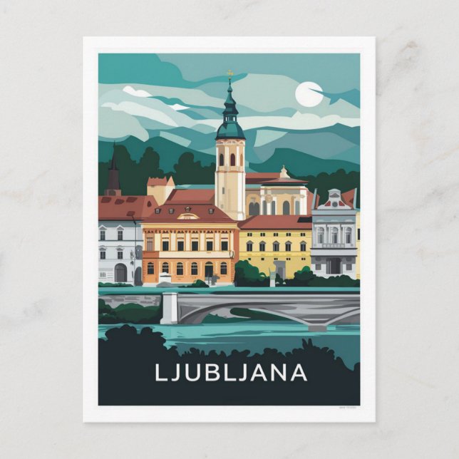 Carte Postale Ljubljana, Slovénie (Devant)