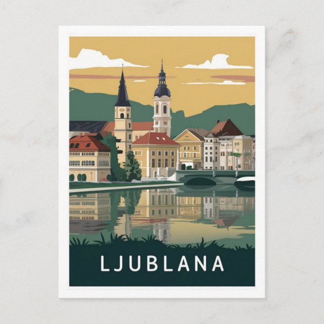 Carte Postale Ljubljana, Slovénie Travel (Devant)