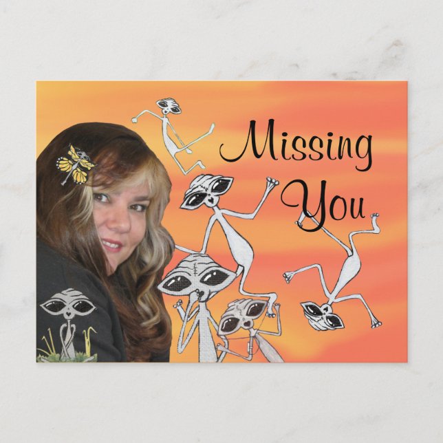 Carte Postale LK et son Alien Friends Missing You Post Card (Devant)