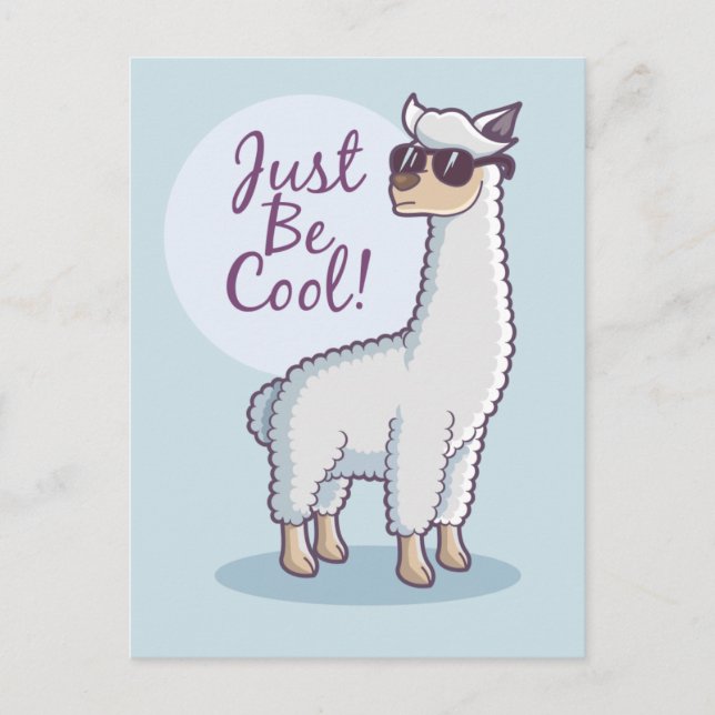 Carte Postale Llama Cool (Devant)