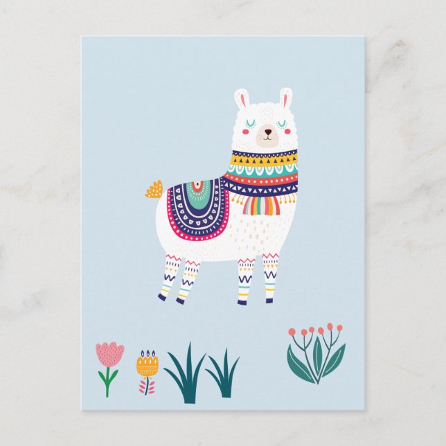 Carte Postale Llama Cute (Devant)