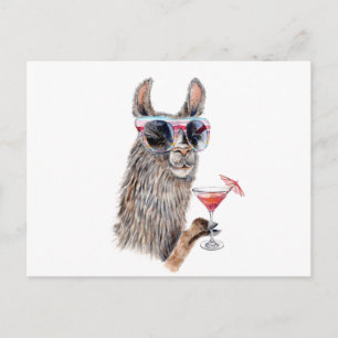 Carte Postale Llama de vacances