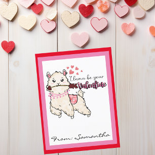 Carte Postale Llama soyez vos Valentines Enfants mignons
