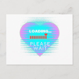 Carte Postale Loading Heart Retro Gamer