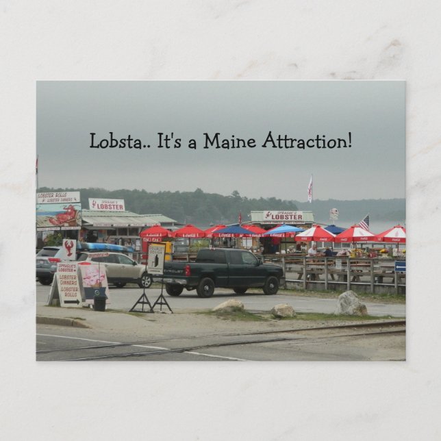 Carte Postale Lobsta Lobsta Maine attraction signes de wiscasset (Devant)