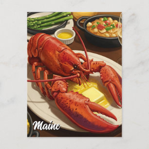 Carte Postale Lobster Maine Travel