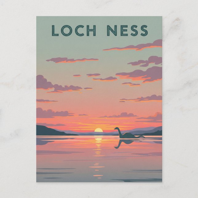 Carte Postale Loch Ness Nessie Travel (Devant)