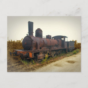 Carte Postale Locomotive à vapeur au Portugal