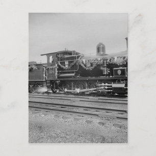 Carte Postale locomotive à vapeur train moteur ancien chemin de 